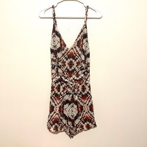 Rory Beca Abstract Braided Straps Romper (small) new with tags